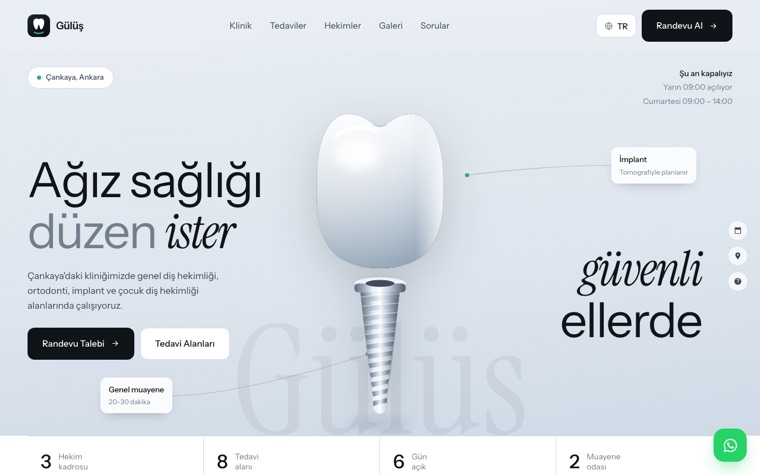 Gülüş Diş Kliniği — demo
