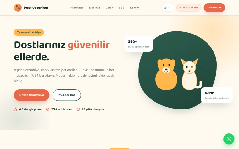 Dost Veteriner Kliniği — demo